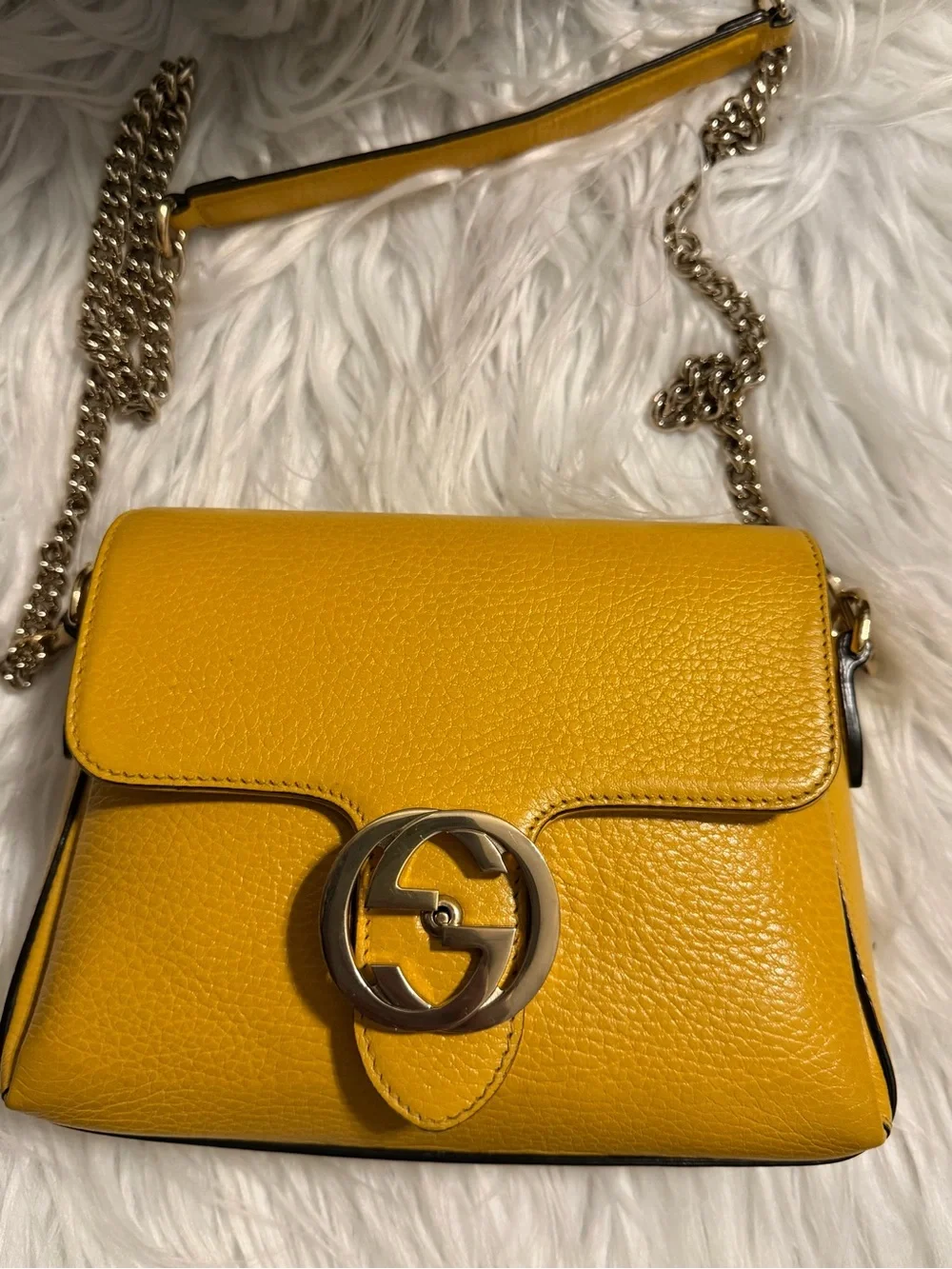Gucci Dollar Calfskin Interlocking G Crossbody Bag